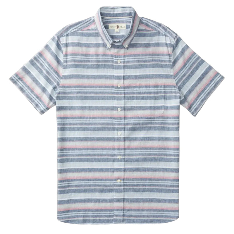 Duck Head Men's Short Sleeve Linen Cotton Oxford Sport Shirt