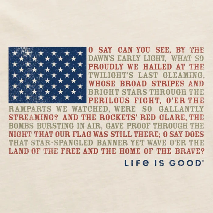 Life Is Good Anthem Flag Crusher Tee – Men's