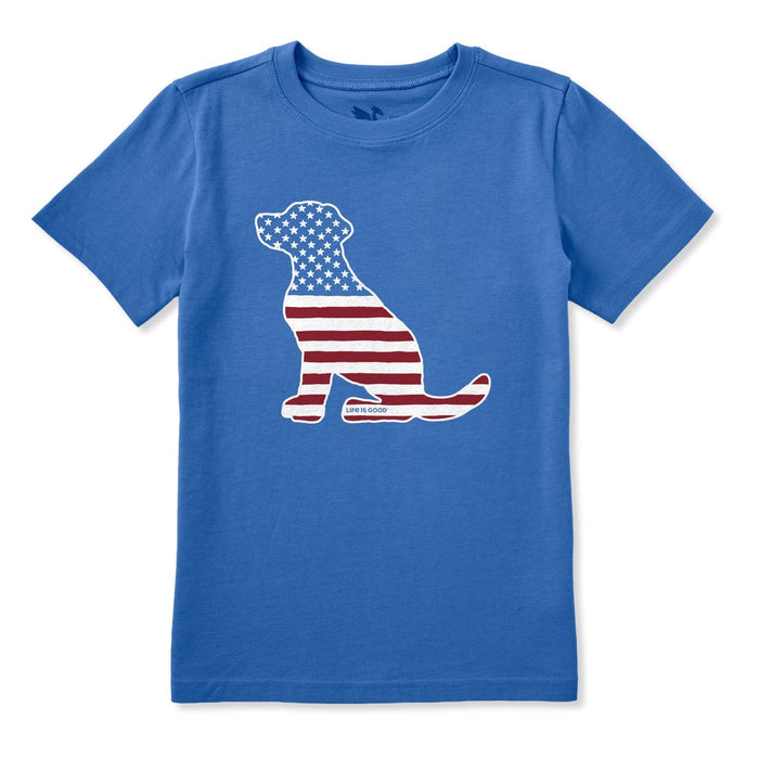 Life Is Good Dog Bless America Crusher Tee – Kids'