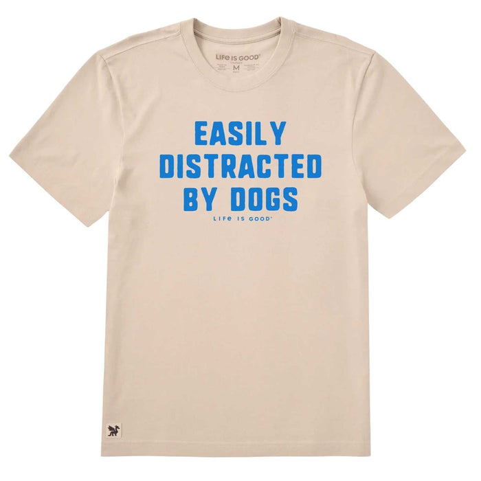 Life Is Good Easily Distracted By Dogs Crusher Tee – Men's