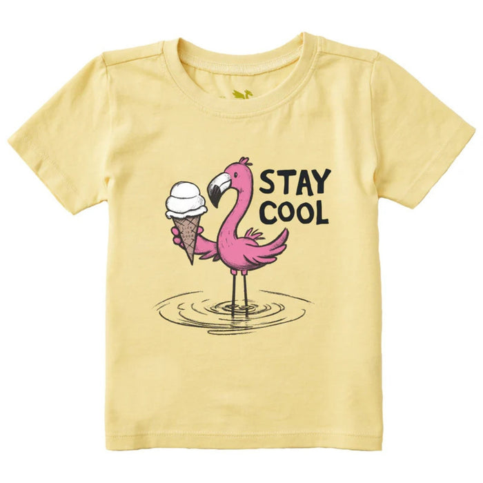 Life Is Good Flamingo Stay Cool Ice Cream Crusher Tee – Kids'
