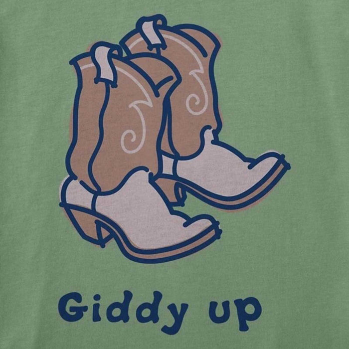 Life Is Good Giddy Up Cowboy Boots Long Sleeve Crusher Vee – Women's