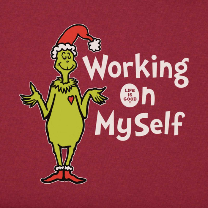 Life Is Good Grinch Working On Myself Crusher Tee – Men's
