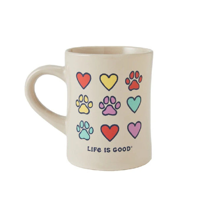 Life Is Good Hearts & Paws Diner Mug