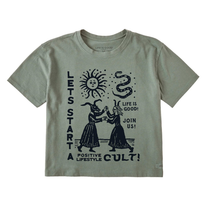 Life Is Good Let's Start a Cult Crusher Boxy Tee – Women's