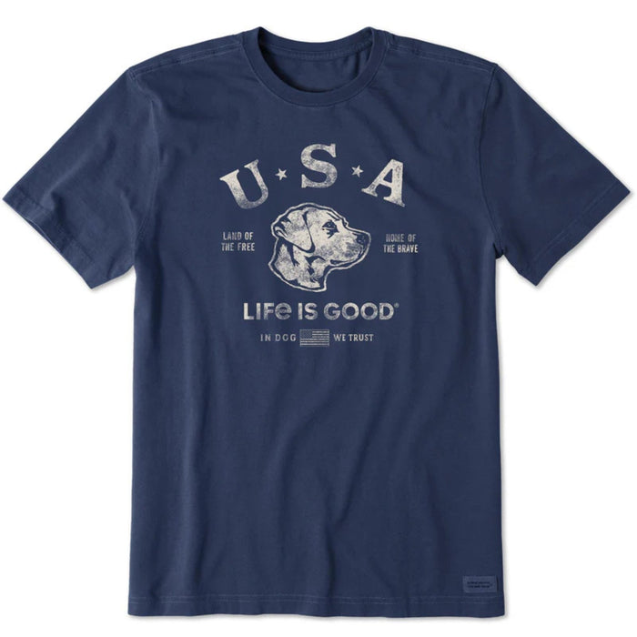 Life Is Good Manifesto Land of the Free Dog Tee – Men's