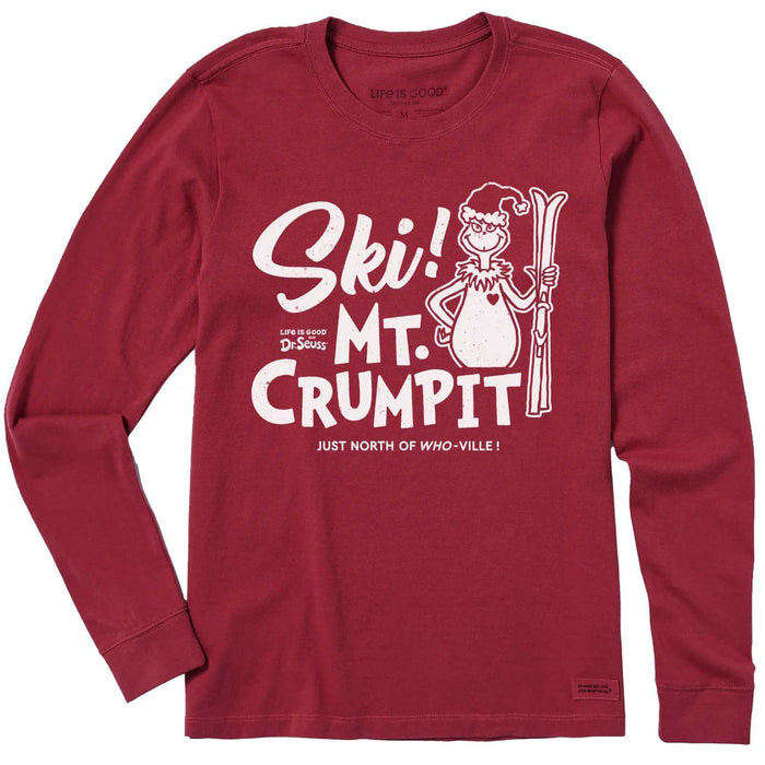 Life Is Good Retro Grinch Ski Mt. Crumpit Long Sleeve Tee – Women's