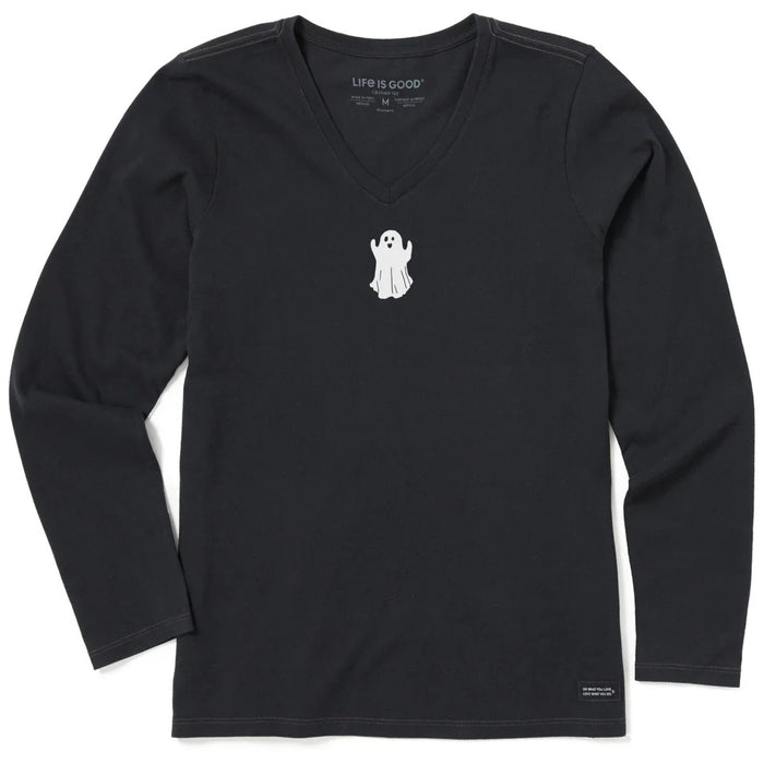 Life Is Good Small Ghost Long Sleeve Crusher Tee – Women's