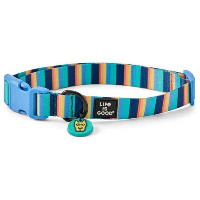 Life Is Good Stripey Rocket Dog Collar