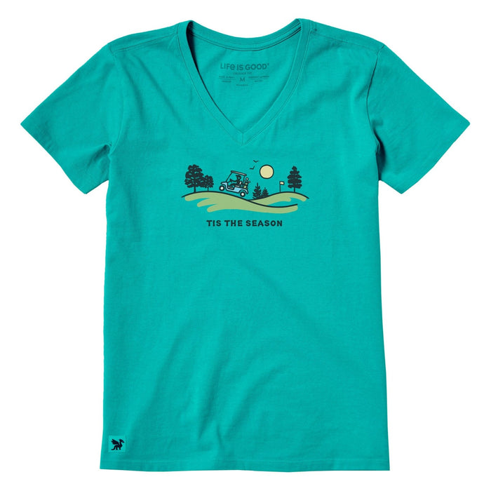 Life Is Good Tis The Season Golf Cart Vista Crusher Tee – Women's