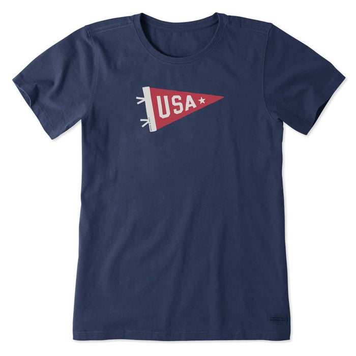 Life Is Good USA Pennant Crusher Tee – Women's