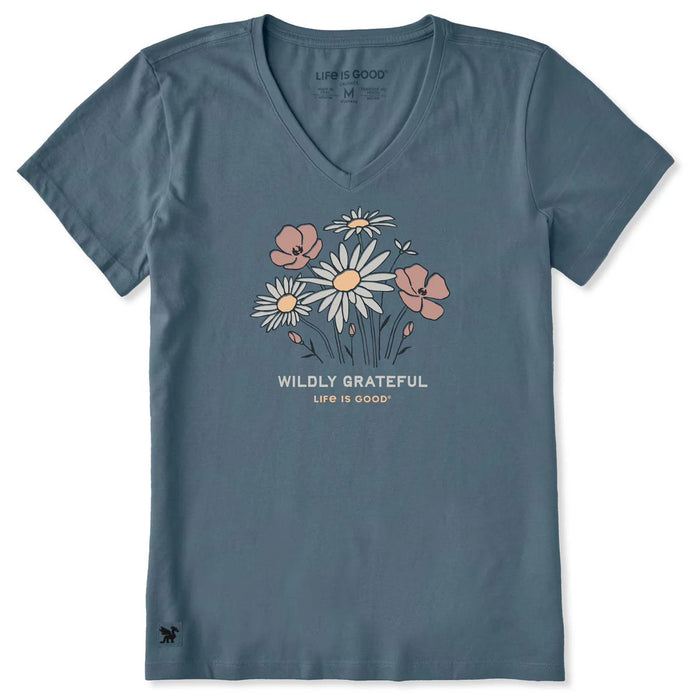Life Is Good Wildly Grateful Bouquet Crusher Tee – Women's