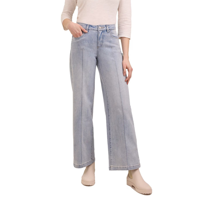 Martha Stewart Wide Leg Pintuck Denim Pant – Women's
