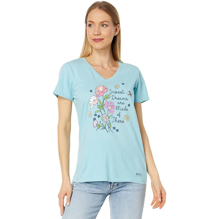Life is Good Sweet Dreams Wildflowers Short Sleeve Crusher-Lite Tee