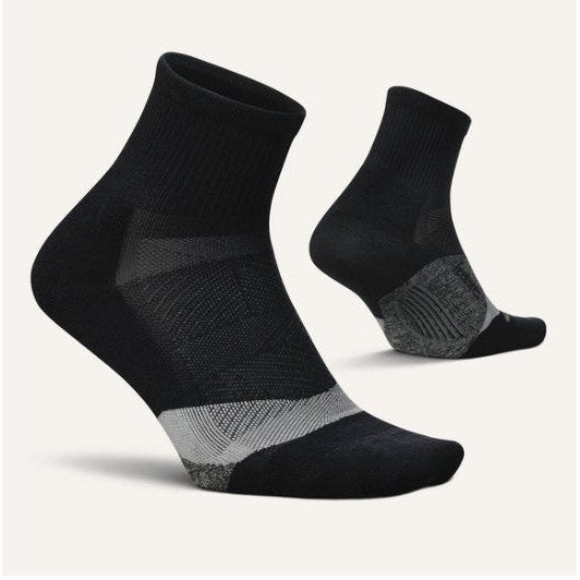 Feetures Unisex Elite Light Cushion Quarter Athletic Running Socks