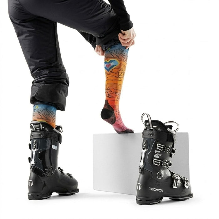 Smartwool Ski Zero Cushion OTC Socks Geo Peaks Print