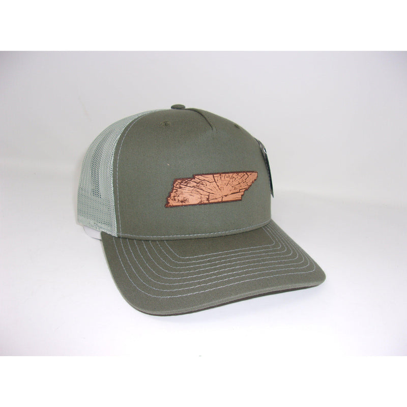 Grivet Outdoors Tennessee State Leather Patch Trucker Hat