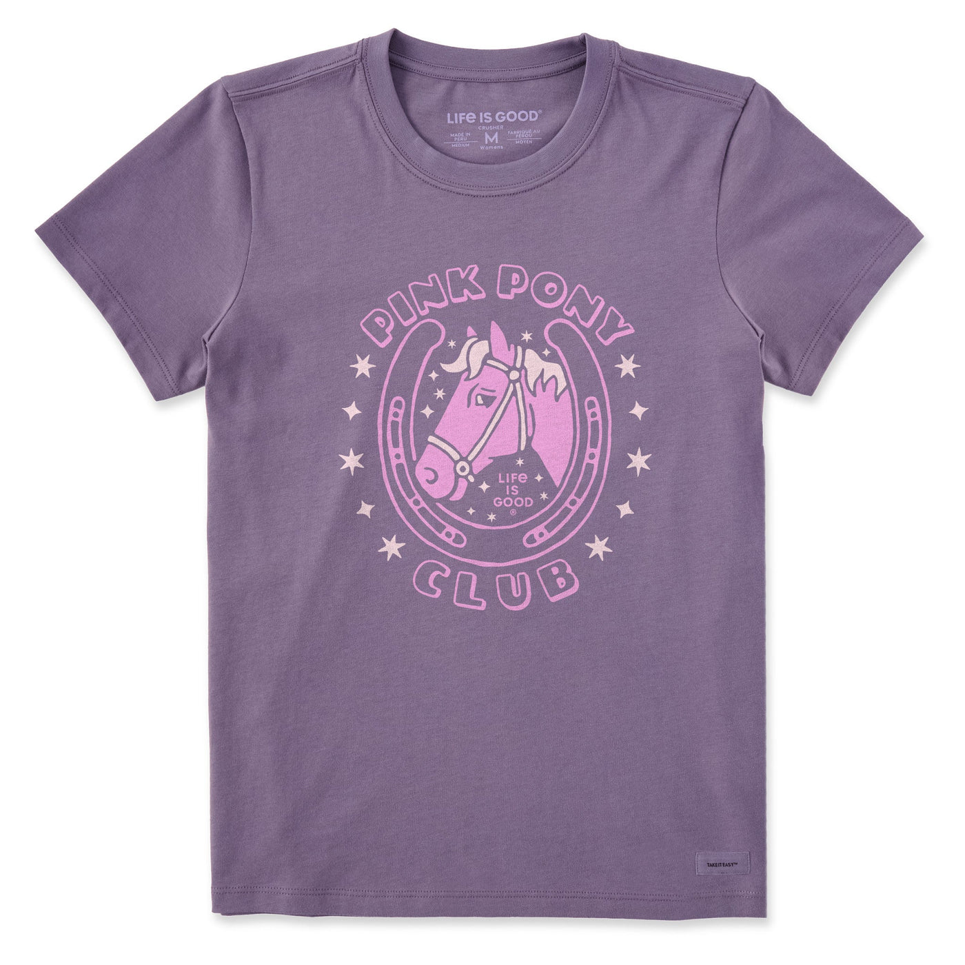 Life Is Good Pink Pony Club Crusher Tee - Women's