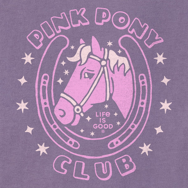Life Is Good Women's Pink Pony Club Crusher Tee