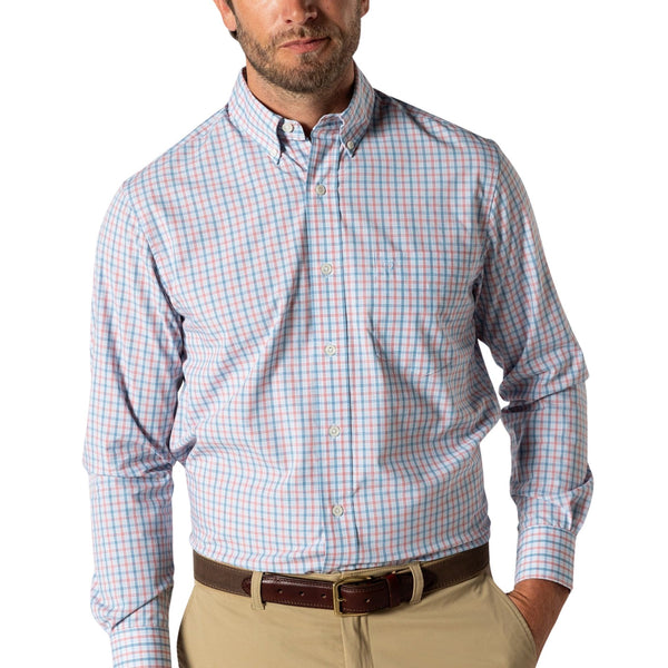 Duck Head Men's Long Sleeve Performance Poplin Sport Shirt