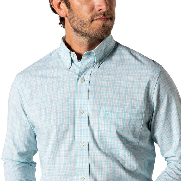 Duck Head Men's Long Sleeve Performance Poplin Sport Shirt