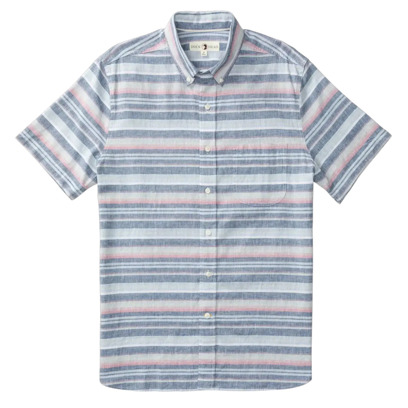 Duck Head Short Sleeve Linen Cotton Oxford Sport Shirt - Men's