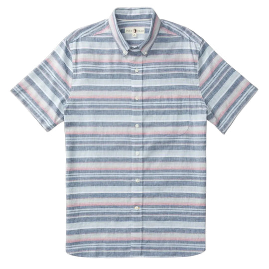 Duck Head Men's Short Sleeve Linen Cotton Oxford Sport Shirt