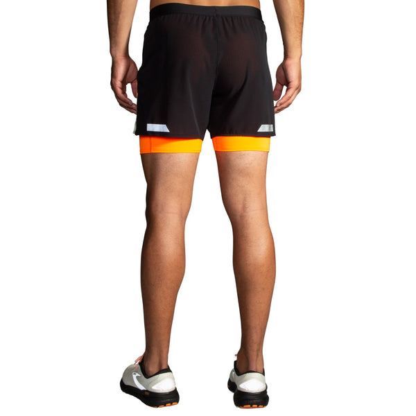 Brooks Mens Run Visible 5" 2in1 Short 2.0