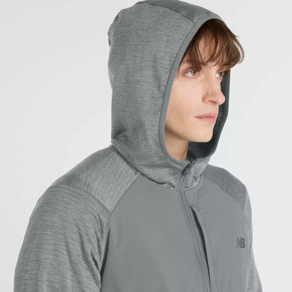New Balance Mens Heat Grid Hooded Full Zip