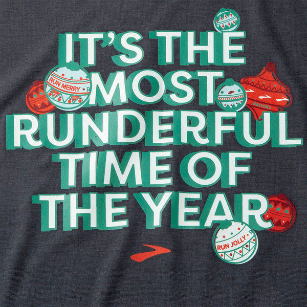 Brooks Mens Run Merry Run Distance Graphic Long Sleeve