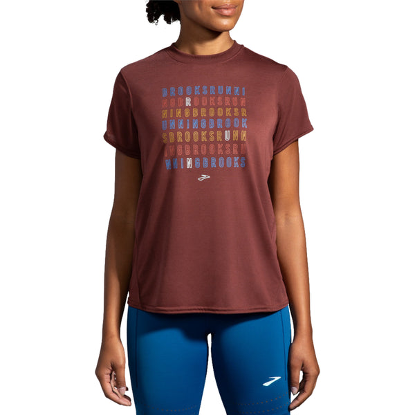 Brooks Womens Distance Graphic Short Sleeve