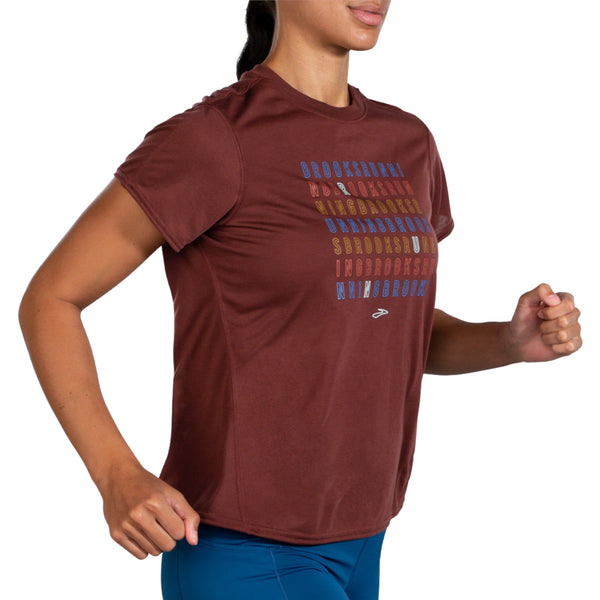 Brooks Womens Distance Graphic Short Sleeve