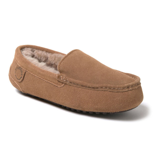 Dearfoams Women's Mel Genuine Shearling Moccasin