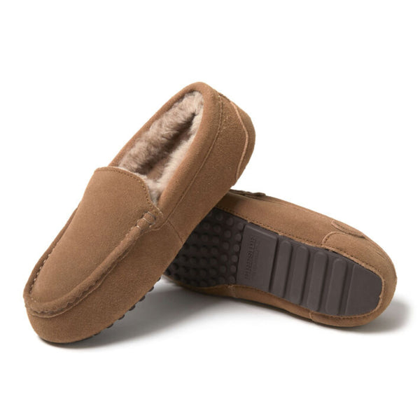 Dearfoams Women's Mel Genuine Shearling Moccasin