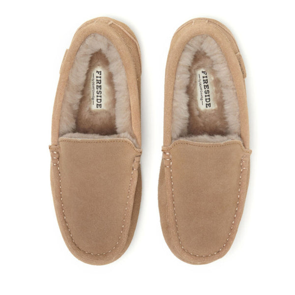 Dearfoams Women's Mel Genuine Shearling Moccasin