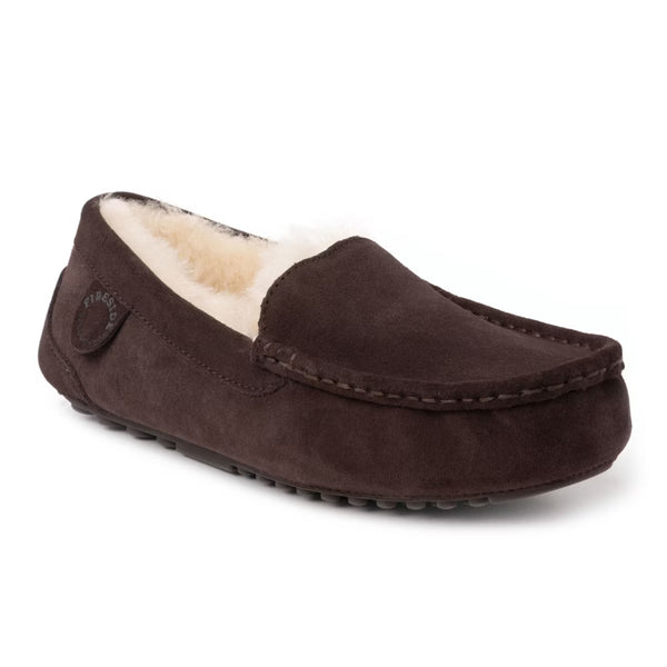 Dearfoams Women's Mel Genuine Shearling Moccasin