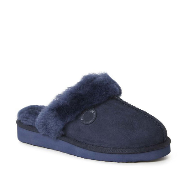 Dearfoams Women's Sydney Genuine Shearling Scuff