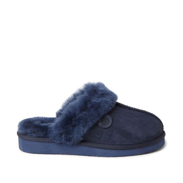 Dearfoams Women's Sydney Genuine Shearling Scuff