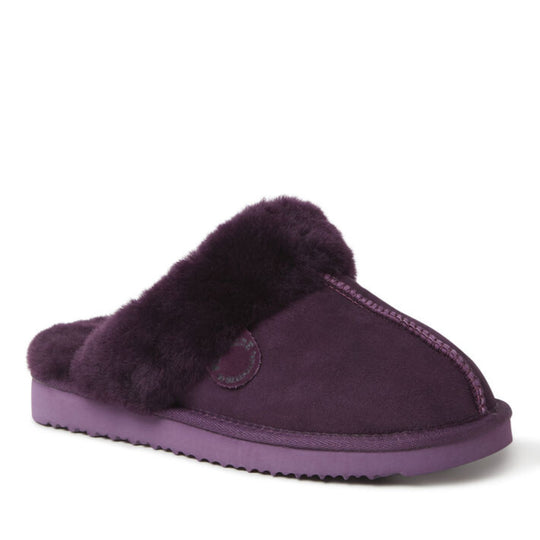 Dearfoams Women's Sydney Genuine Shearling Scuff