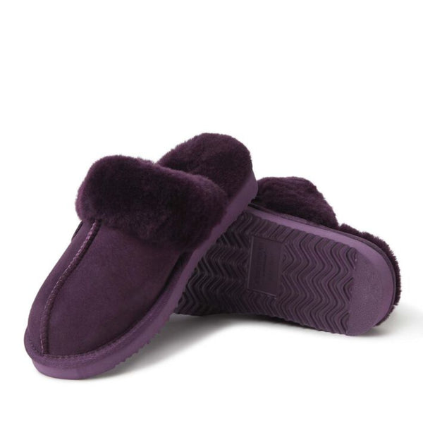Dearfoams Women's Sydney Genuine Shearling Scuff