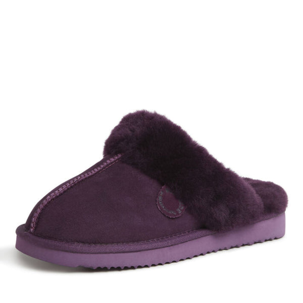 Dearfoams Women's Sydney Genuine Shearling Scuff