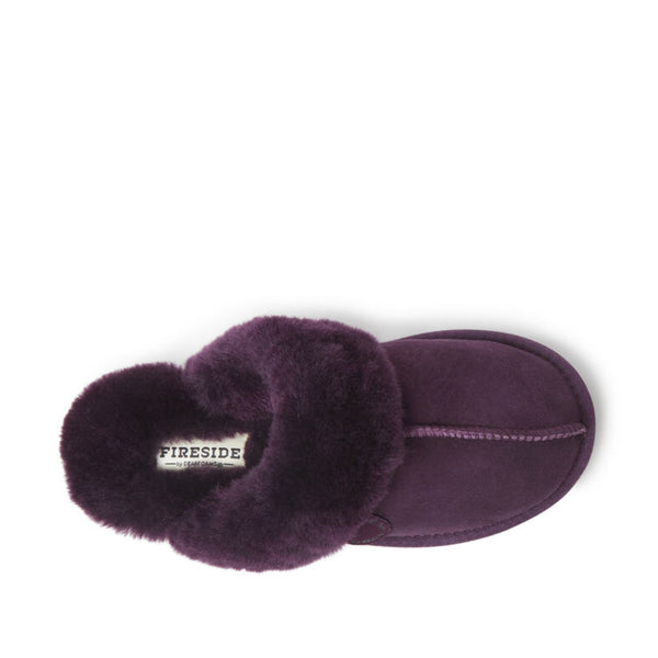 Dearfoams Women's Sydney Genuine Shearling Scuff