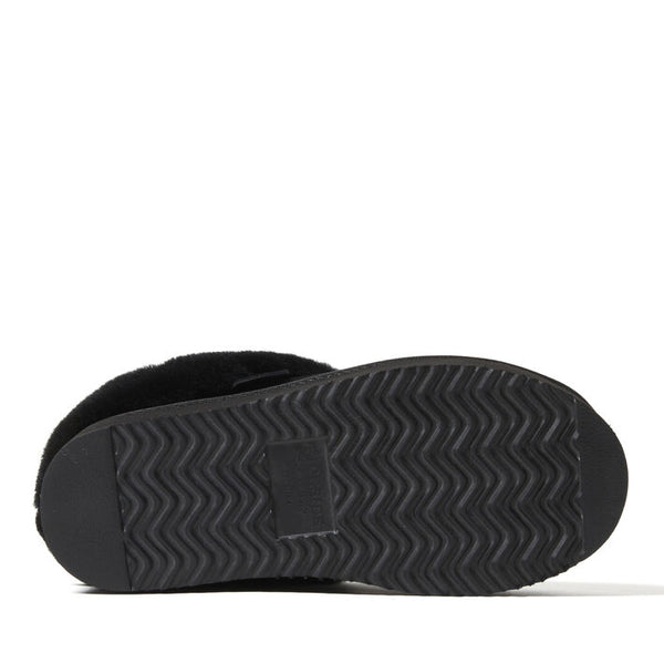 Dearfoams Women's Bendigo Puff Platform Genuine Shearling Clog