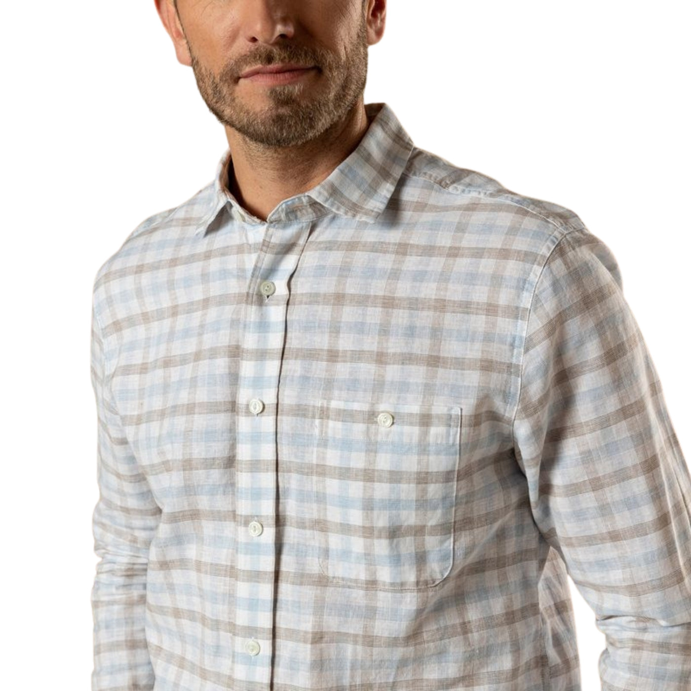 Duckhead Norwood Plaid Linen Cotton Oxford Sport Shirt – Men's