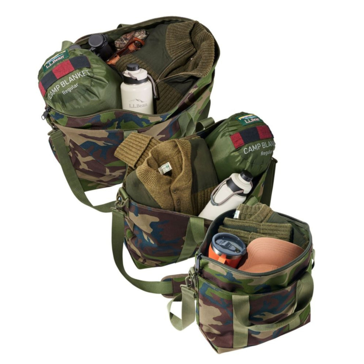 L.L.Bean Zip Hunters Tote Bag With Strap