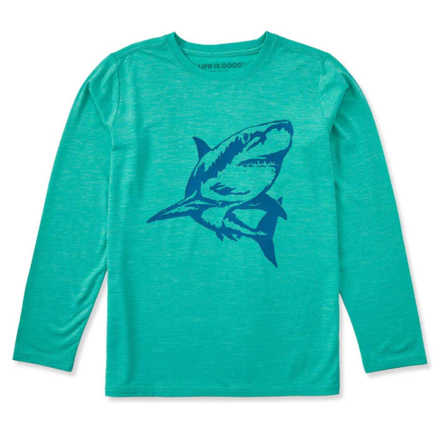 Life Is Good Crafty Shark Long Sleeve Sun Crusher Tee – Kids'