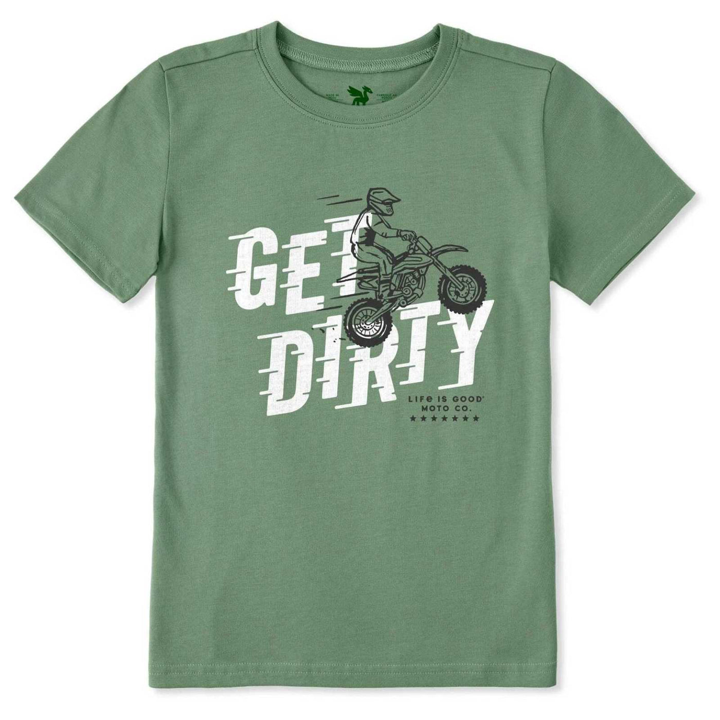 Life Is Good Get Dirty Motorbike Crusher Tee – Kids'