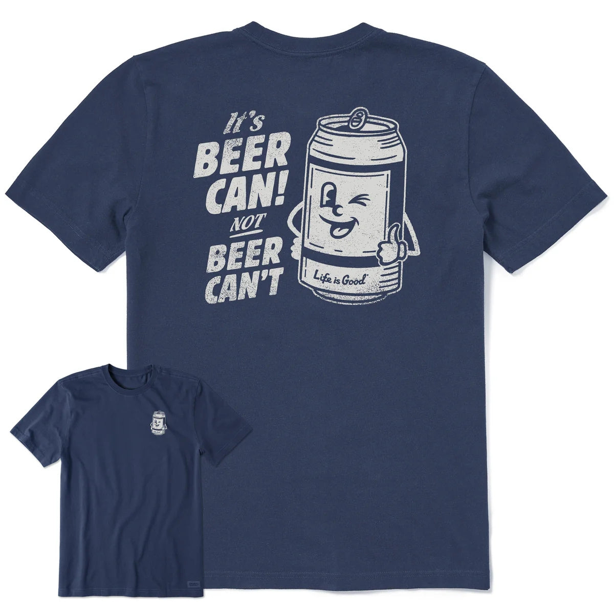 Life Is Good Beer Can Crusher Tee – Men's