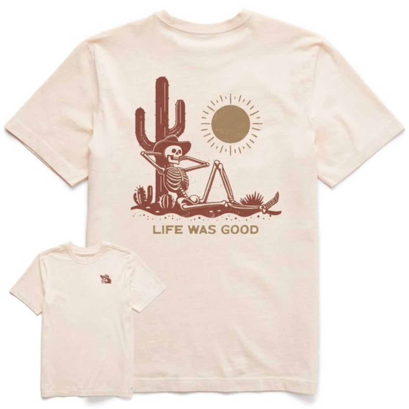 Life Is Good Crafty Cowboy Skull Crusher Tee – Men's