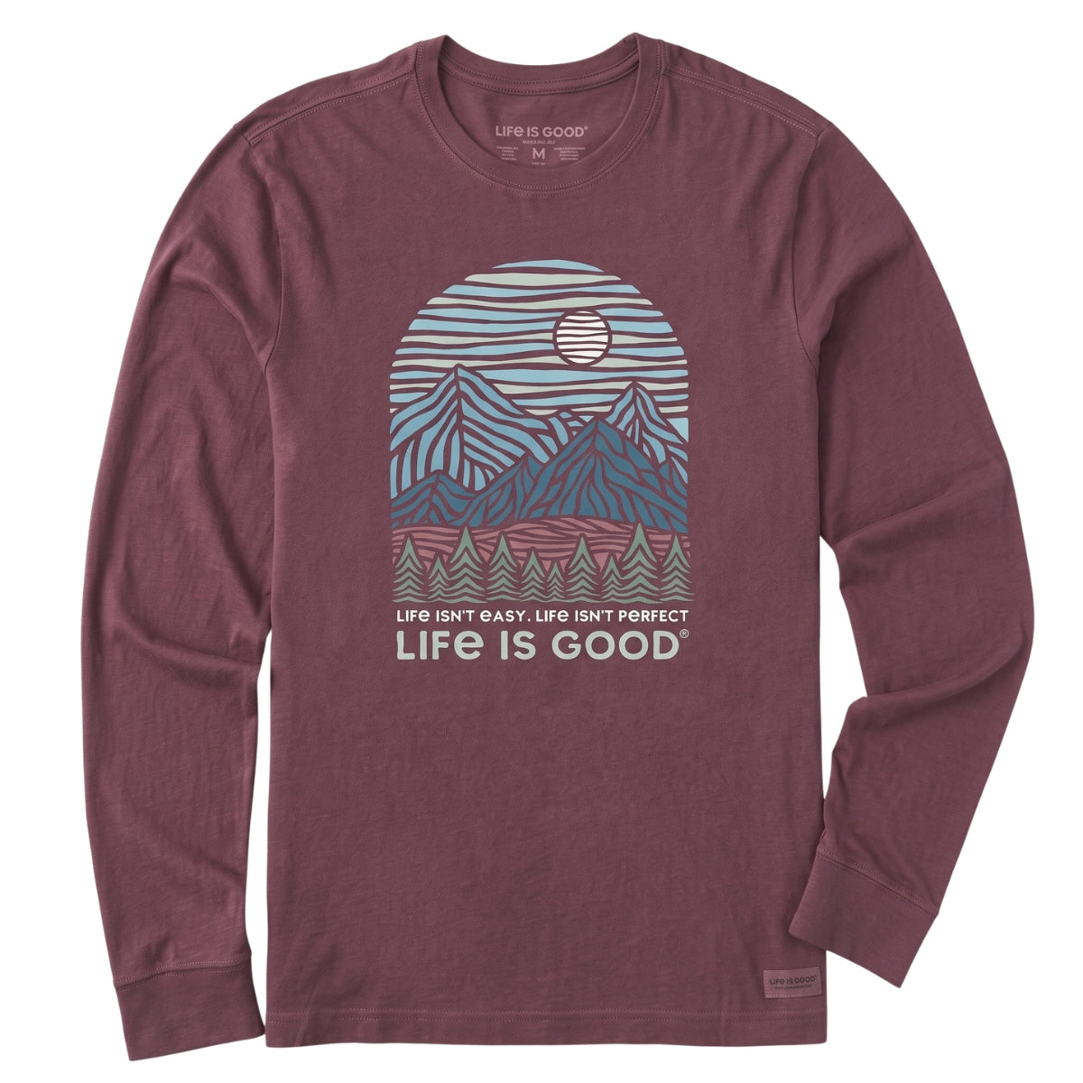 Life Is Good Men's "Life Isn't Easy" Long Sleeve Crusher Tee